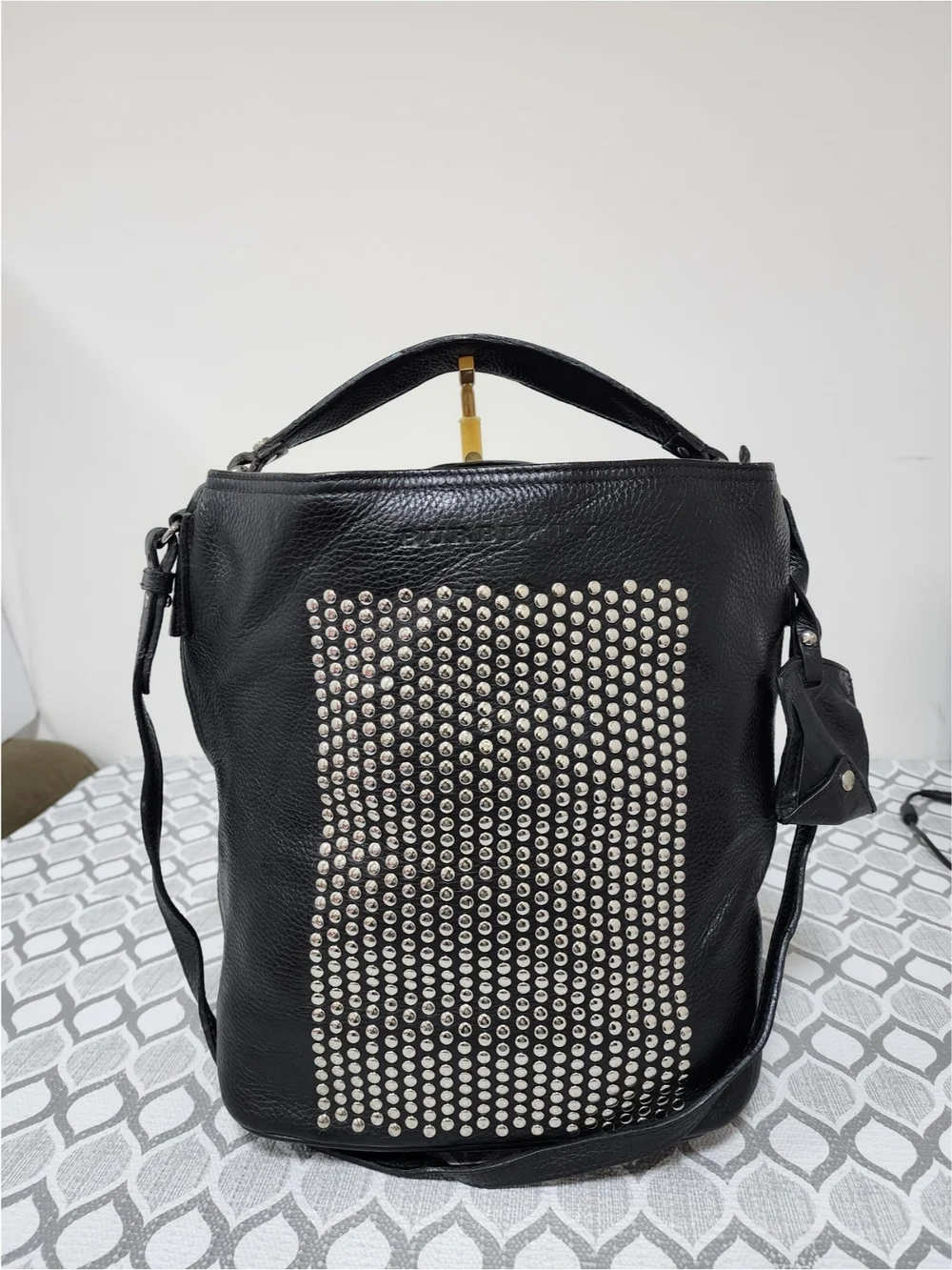 Burberry Studded Susanna Shoulder Bag Black